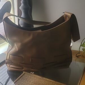 Nine West Brown Leather Shoulder Bag